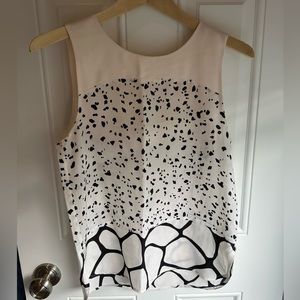 Club Monaco patterned silk tank! Super chic!